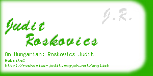 judit roskovics business card